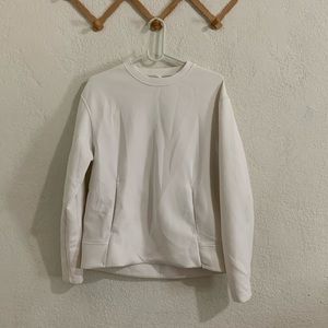 Lululemon white neoprene crew neck long sleeve